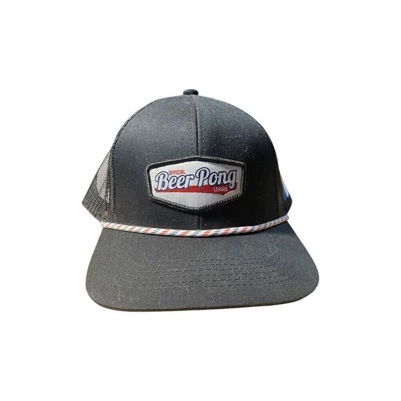 Official Beer Pong League Rope Mesh Trucker Snapback Hat NWT - Picture 1 of 4